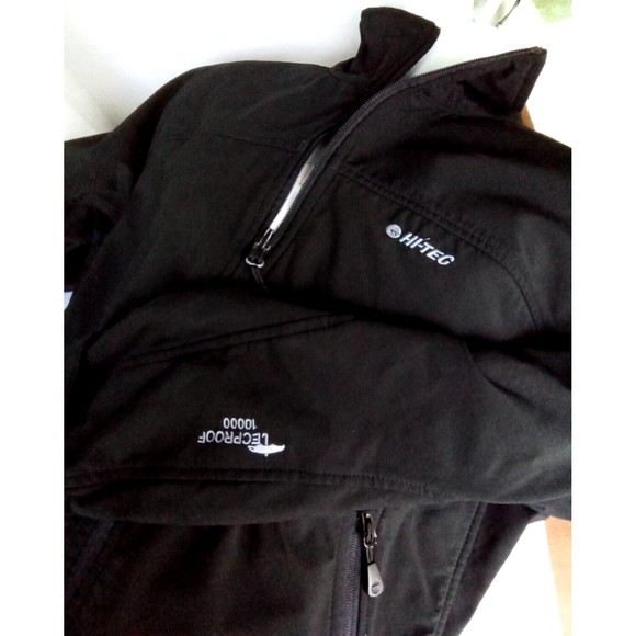 Hi Tech Proof 10000 Mens Black L Softshell Wind /Rain Resistant Full Zip Jacket - Picture 3 of 7